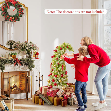 Dreamade 5FT / 6FT / 7FT Whimsical Christmas Tree | Bendable Grinchs Xmas Tree