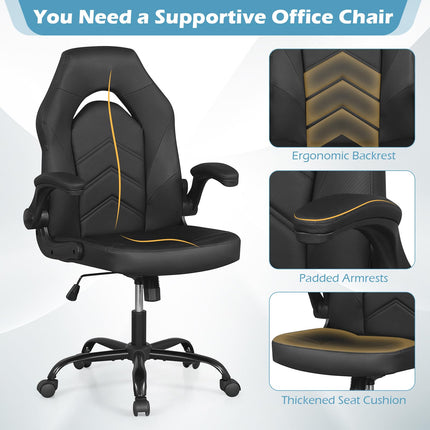 Dreamade Ergonomic Computer Desk Chair with Flip-up Arms