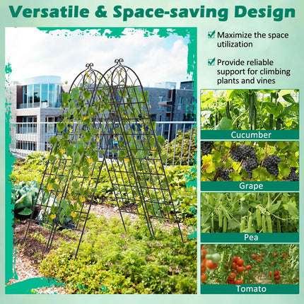DREAMADE 86.5"x20" Garden Trellis with Protective Coating for Clematis