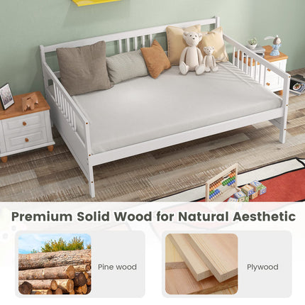 Dreamade Full Size Daybed, Wooden Daybed Sofa Bed Frame with Wood Slat Support for Kids Teens (Full)