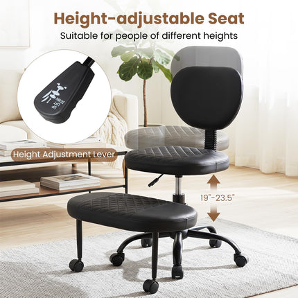 Dreamade Ergonomic Criss Cross Meditation Office Chair with Wheels