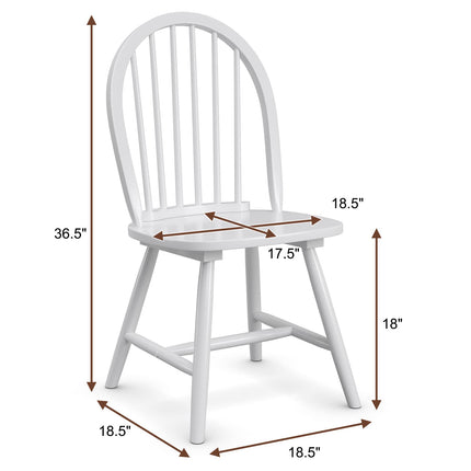 Dreamade Wood Dining Chairs, French Country Armless Spindle Back Dining Chairs