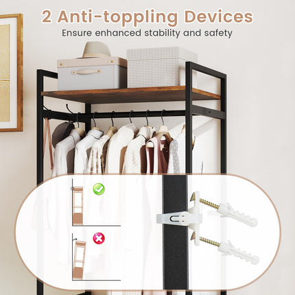 Dreamade Clothes Rack with Drawers for Living Room