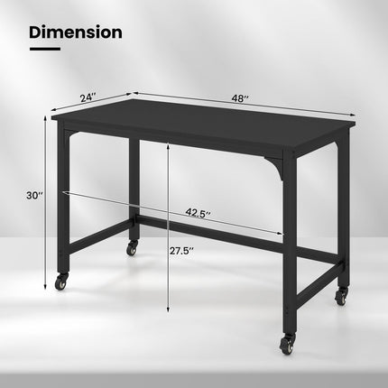 Dreamade 48" Rolling Computer Desk