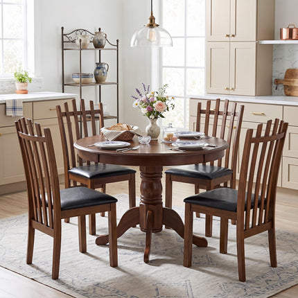 Dreamade Wood Dining Chairs Set w/ Rubber Wood Frame