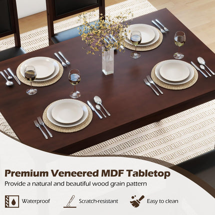 Dreamade 5-Piece Dining Table Set for 4 - Breakfast Nook Table Set with Kitchen Table