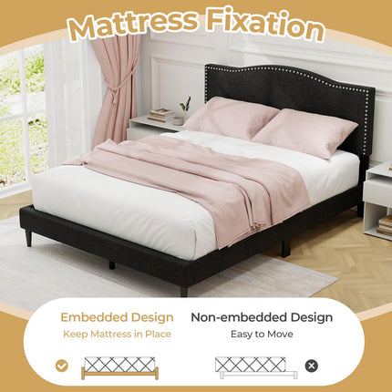 Dreamade Queen Bed Frame with Headboard