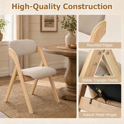 Dreamade Folding Dining Chairs Set of 2/4 | Pre-Assembled Padded Kitchen Chairs