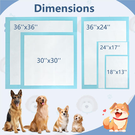 Dreamade Dog Pee Pads 300 Count 24" x 17" Puppy Training Pads for Small Dogs