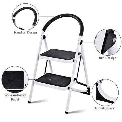 Dreamade2 Step Ladder Folding Step Stool Platform Home Kitchen Tool Multiuse Stepladder