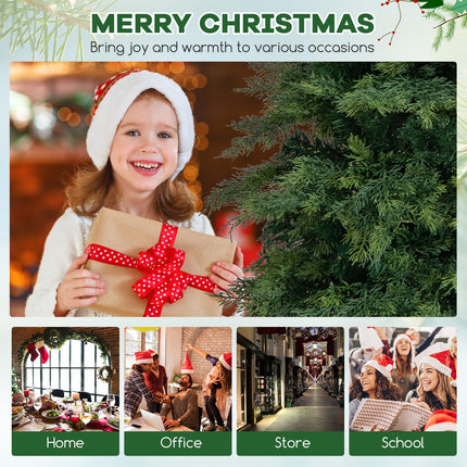 Dreamade 6ft Artificial Christmas Tree, Unlit Green Hinged Xmas Full Tree with 721 Lush Branch Tips