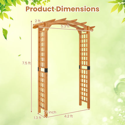 Dreamade Wooden Wedding Arch for Ceremony Party