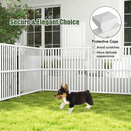 Dreamade Air Conditioner Fence 2/4 Panels - 45''W x 45''H Outdoor Fence Privacy Screen with Metal Stakes