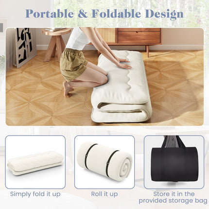Dreamade Japanese Floor Mattress, 4 Inch Futon Mattress with Washable Cover & Storage Bag