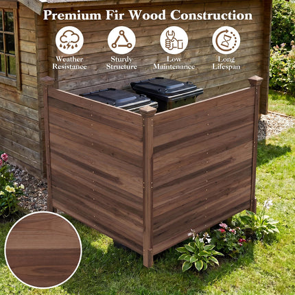 Dreamade Wooden Privacy Fence with Stakes 47" W x 45.5" H