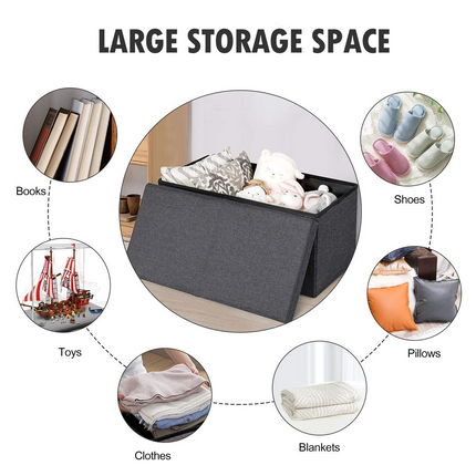 Dreamade Folding Storage Ottoman 30 Inches W/ Lift Top
