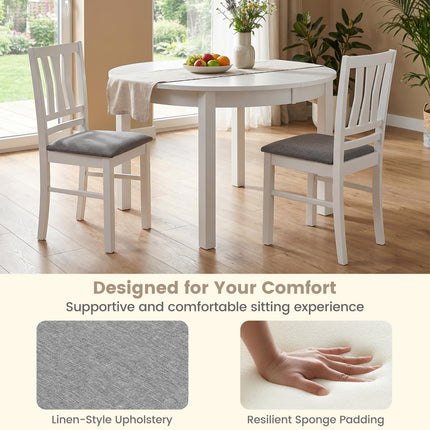 Dreamade Wood Dining Chairs Set of 2/4 with Slat Back