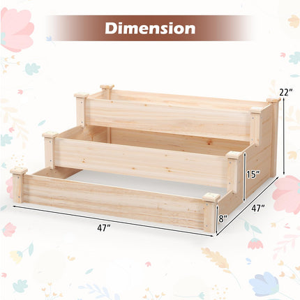 Dreamade 3-Tier Raised Garden Bed, Tiered Planter Box