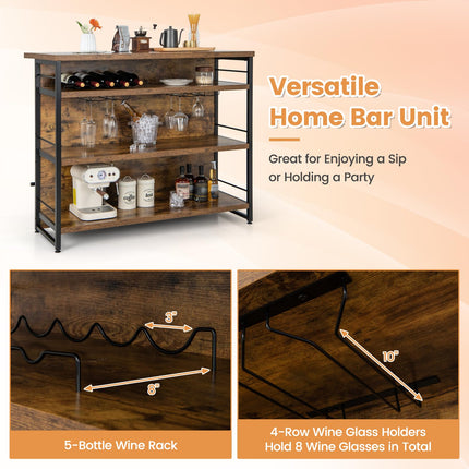 4 Tier Liquor Bar Table with Footrest - Dreamade