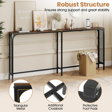 Dreamade 71” Console Table with Power Outlet