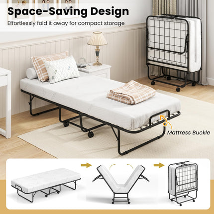 Dreamade Folding Bed with Mattress for Adults