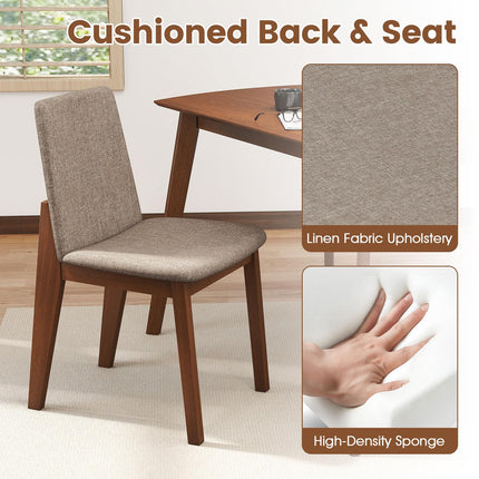 Dreamade Rectangular Kitchen Table and Chairs Set w/Rubber Wood Frame