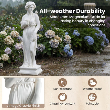 Dreamade 31.5" Greek Goddess Statue with Bird