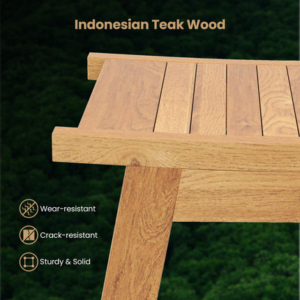 Dreamade Teak Shower Bench with Shelf