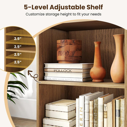 Dreamade 2-Cube Bookshelf | 2-Layer Storage Shelf Bookcase w/Large-Capacity Open Storage Space