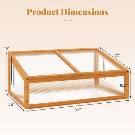 Dreamade Portable Raised Planter Bed Protection with Transparent Flip-top Roof