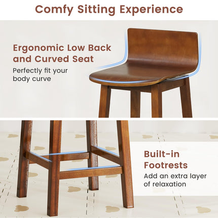 Dreamade 24.5" Swivel Bar Stools Set of 2/4