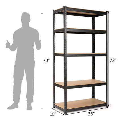 Storage Shelving Rack Utility Shelf 5-Tier | Heavy Duty 2750LBS Garage Shelves Shelving
