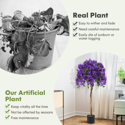 Dreamade 53” Bougainvillea Artificial Tree with 576 Flowers