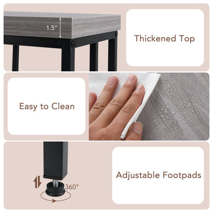 Dreamade 71" Console Table, 2-Tier Extra-Long Entryway Table w/Storage Shelf, Faux Wood Top