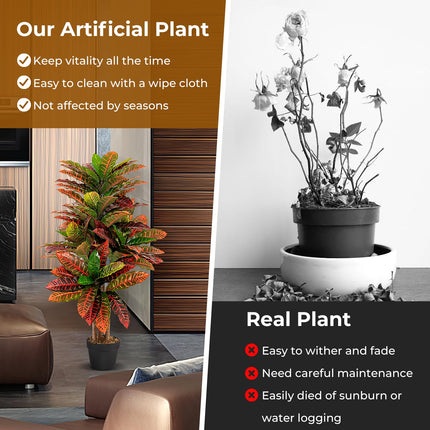 Dreamade Artificial Croton Palm Tree