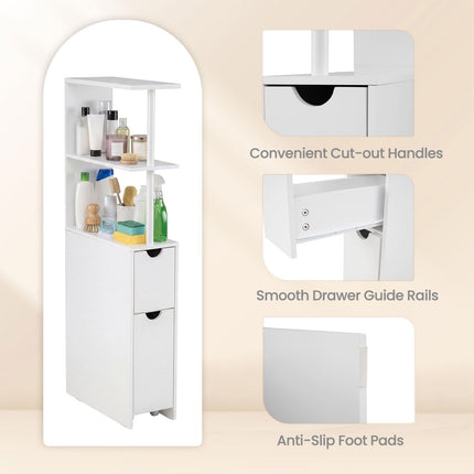 Dreamade Slim Storage Cabinet Narrow Freestanding Bathroom Organizer