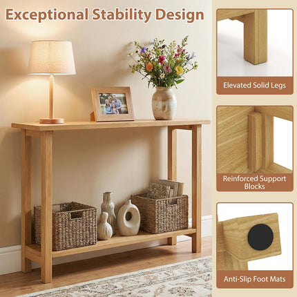 Dreamade 47" Solid Wood Console Table(47" x 12" x 32")