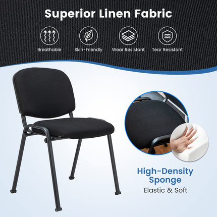 Dreamade 10-Pack Conference Chair Set - Stackable Guest Chair with Metal Frame