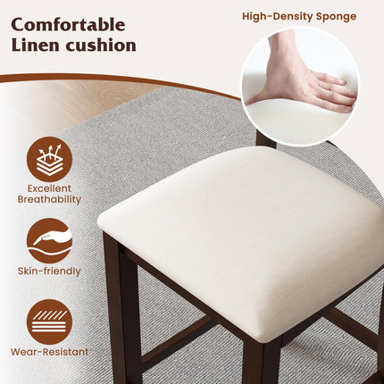 Dreamade Farmhouse Counter Height Bar Stools with Footrest (2/4)