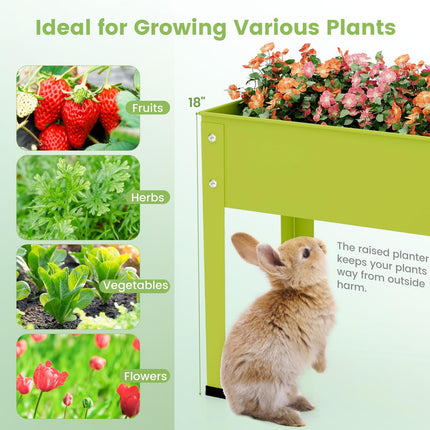Dreamade Raised Garden Bed, Metal Planter Box with Legs, Drain Hole, Outdoor Indoor Elevated Garden Box