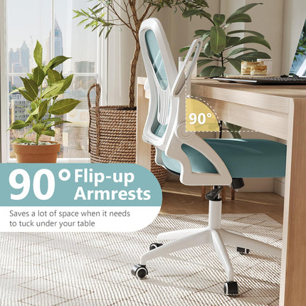 Dreamade Ergonomic Desk Chair with Flip-up Arms & Lumbar Support
