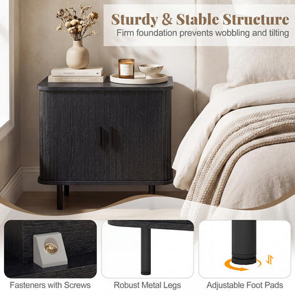 Dreamade 24’’ Large Century Modern Nightstand Set of 2/1