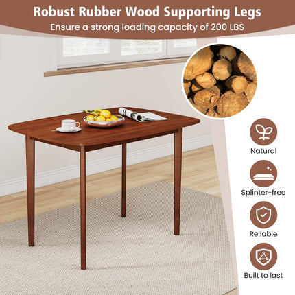 Dreamade 43" x 31" Dining Table with Rubber Wood Legs