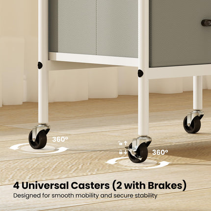 Dreamade Utility Rolling Cart with Foldable Fabric Drawers