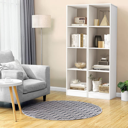 Dreamade 56” Tall Bookcase, 4-Cube Bookshelf with 4 Anti-Tipping Kits