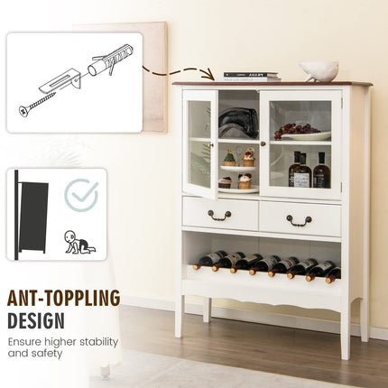 Dreamade Buffet Wine Cabinet with Storage - Standing Sideboard
