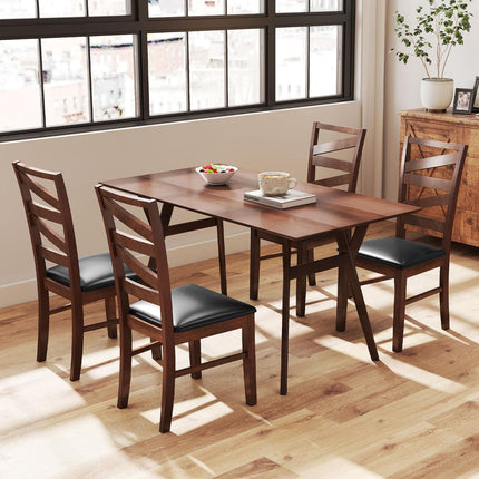 Dreamade Wooden Dining Chairs Set of 2/4 Farmhouse Kitchen Chairs with Rubber Wood Legs