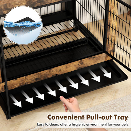 Dreamade Dog Crate Furniture with Wheels