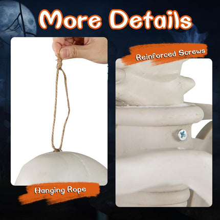DREAMADE 5.4 FT Life-Size Halloween Skeleton | 7 Movable Joints for Custom Poses