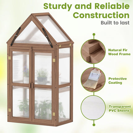 Dreamade Garden Cold Frame Mini Greenhouse Storage Shelves
